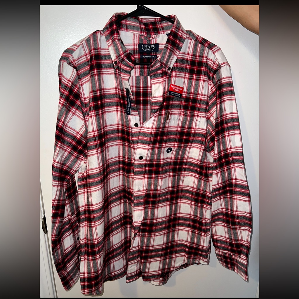 Brand New Flannel Mens  Chaps Brand